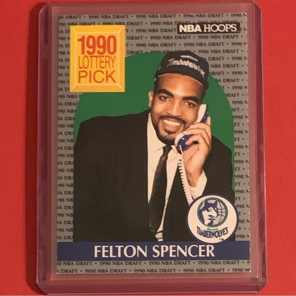 Felton Spencer #395 [Rookie] 1990-91 Hoops Basketball Trading Card